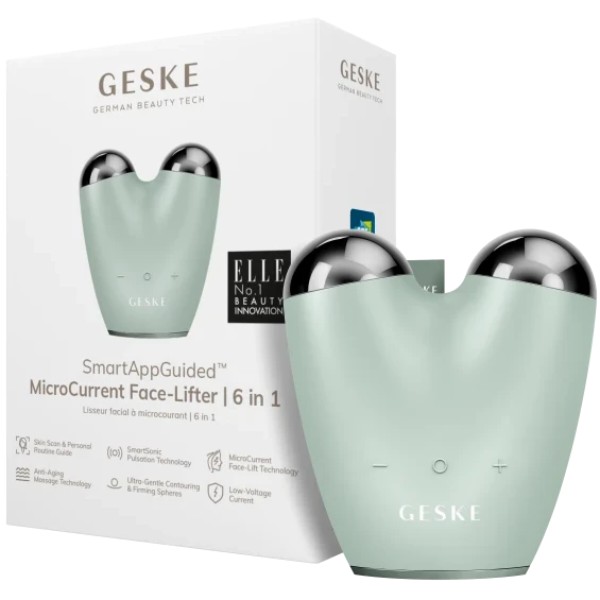 Фото - Мікрострумова ручка для підтяжки обличчя GESKE MicroCurrent Face-Lifter 6 в 1 зелений (GK000015GN01)